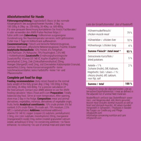 Hund Hundefutter Nassfutter Gockels Duett 370g 6 Stück im Tetra Pak -3- Anifit